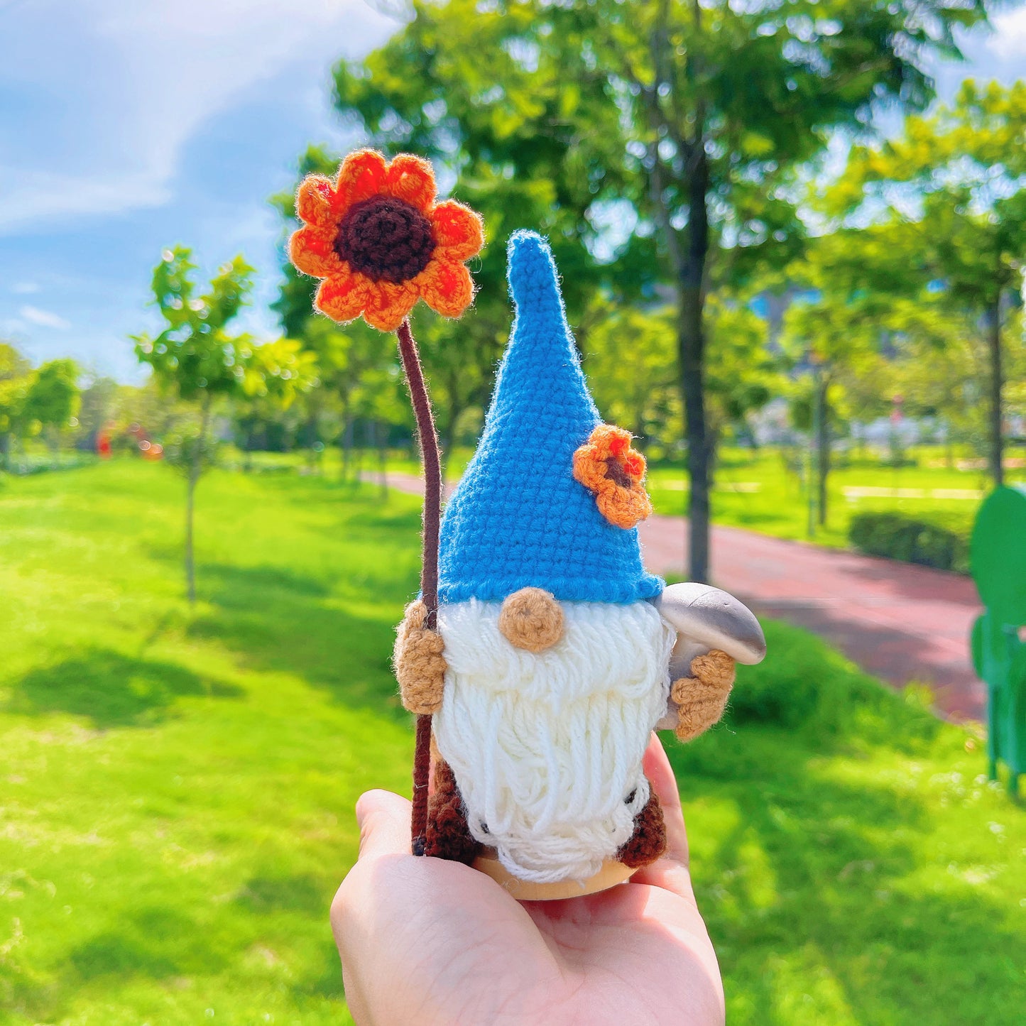 Handmade Crochet Gnomes with Stand for Decor Gifts - Nordic Figurines with Adorable Design, Perfect for Christmas, Holidays and Collector