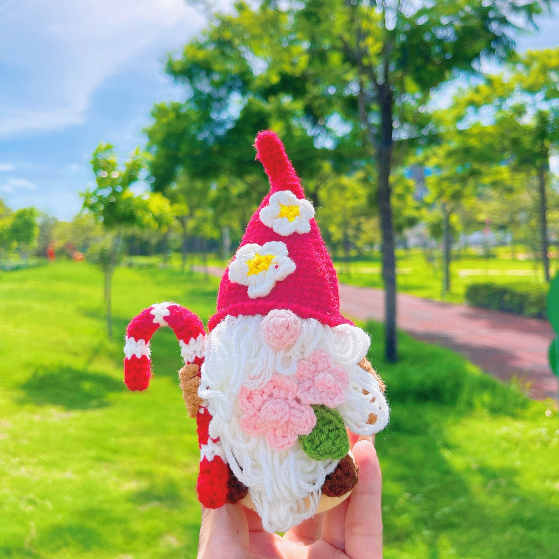 Handmade Crochet Gnomes with Stand for Decor Gifts - Nordic Figurines with Adorable Design, Perfect for Christmas, Holidays and Collector