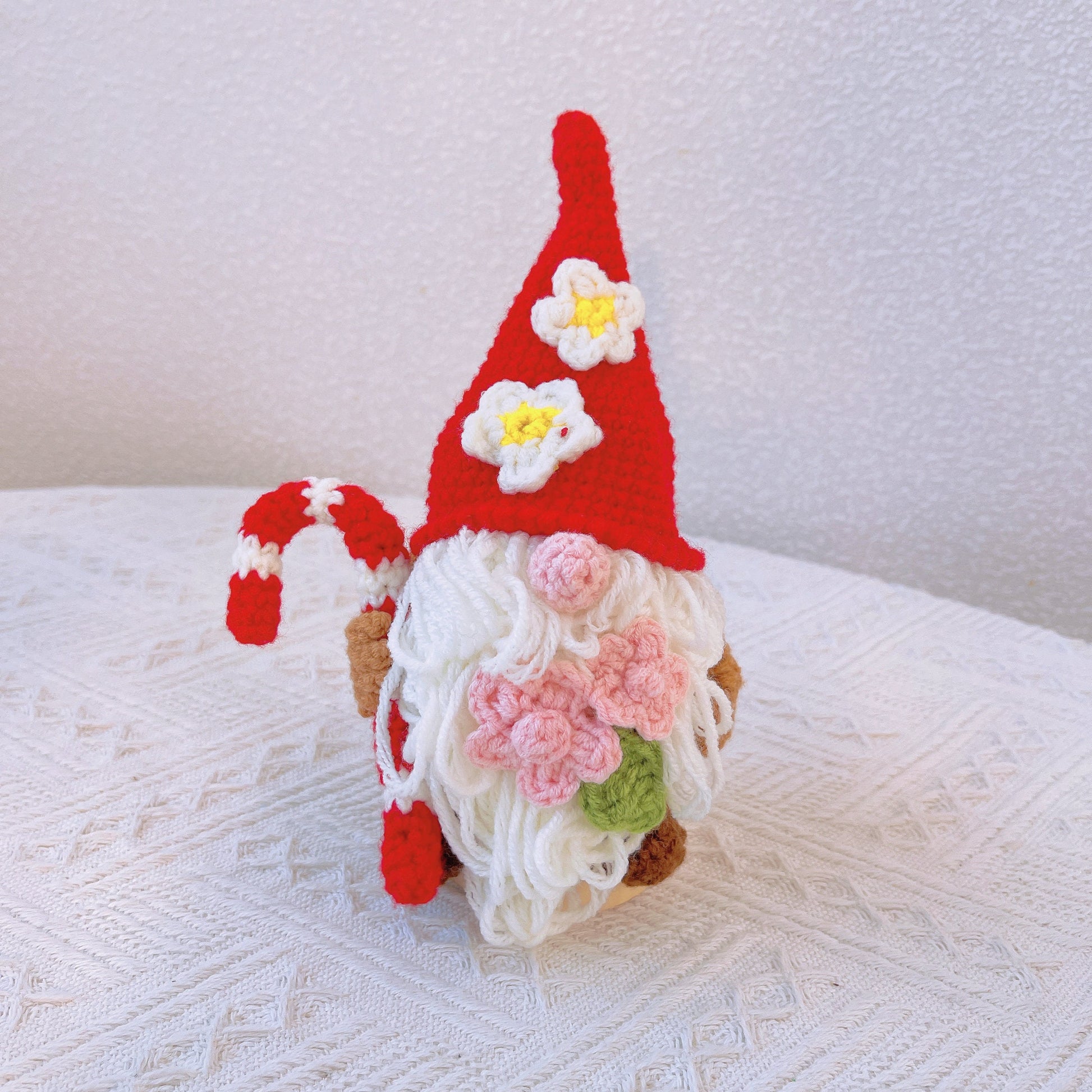 Handmade Crochet Gnomes with Stand for Decor Gifts - Nordic Figurines with Adorable Design, Perfect for Christmas, Holidays and Collector