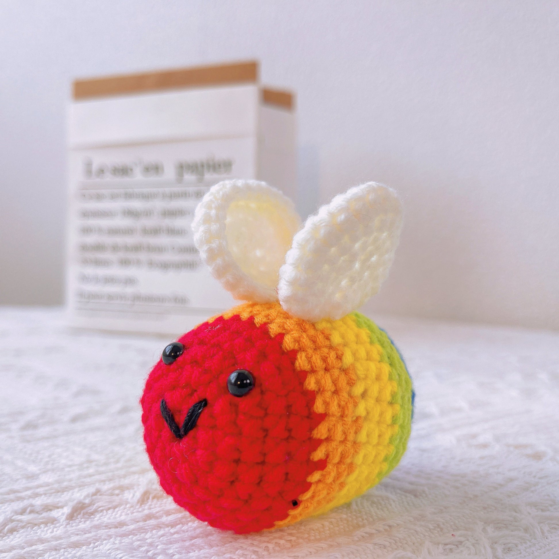 Rainbow Buzz: The Pride Crochet Bee Plushie, LGBTQ+, Equality Gift, Unique Gift for Friend, Love is love, Ally Movement, Pride Parade, Human