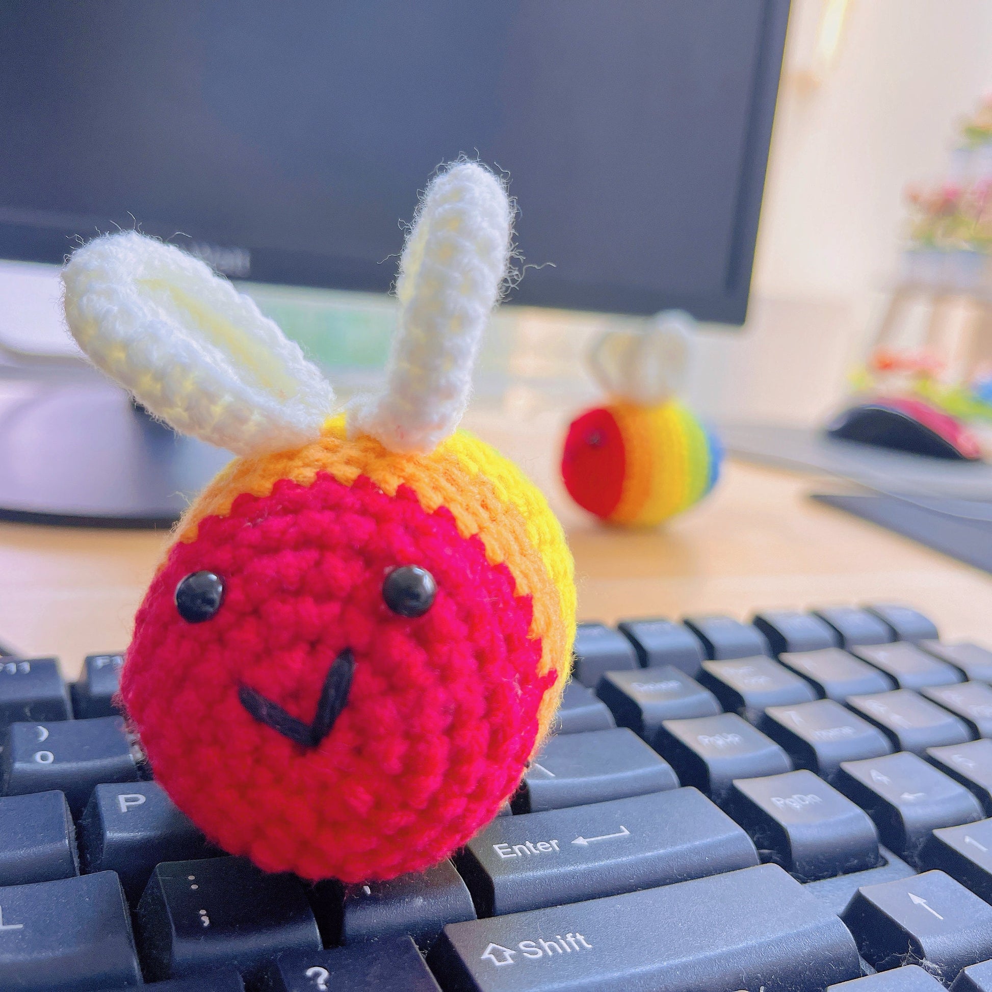 Rainbow Buzz: The Pride Crochet Bee Plushie, LGBTQ+, Equality Gift, Unique Gift for Friend, Love is love, Ally Movement, Pride Parade, Human