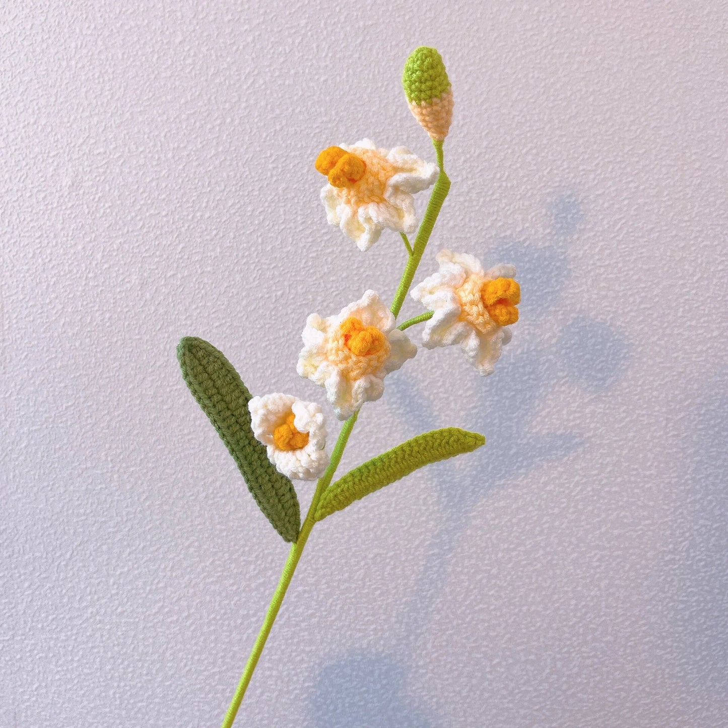 Sunny Breeze Bluebell Crochet Flower Bouquet - Lily of the Valley, Sunflower, Lemon Leaf, Peony, Daffodil, Bunny Blooms, Ocean and Beach