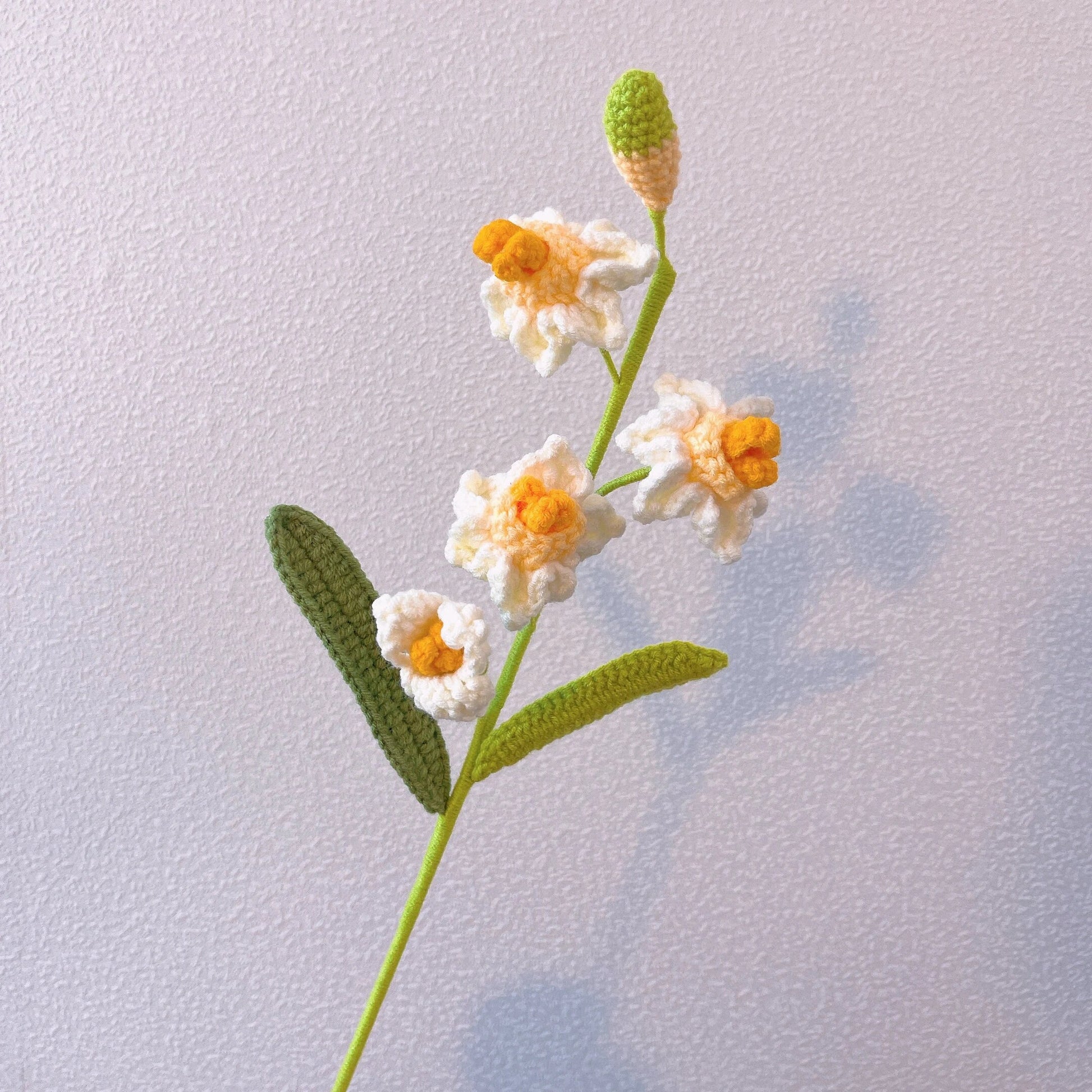 Sunny Breeze Bluebell Crochet Flower Bouquet - Lily of the Valley, Sunflower, Lemon Leaf, Peony, Daffodil, Bunny Blooms, Ocean and Beach