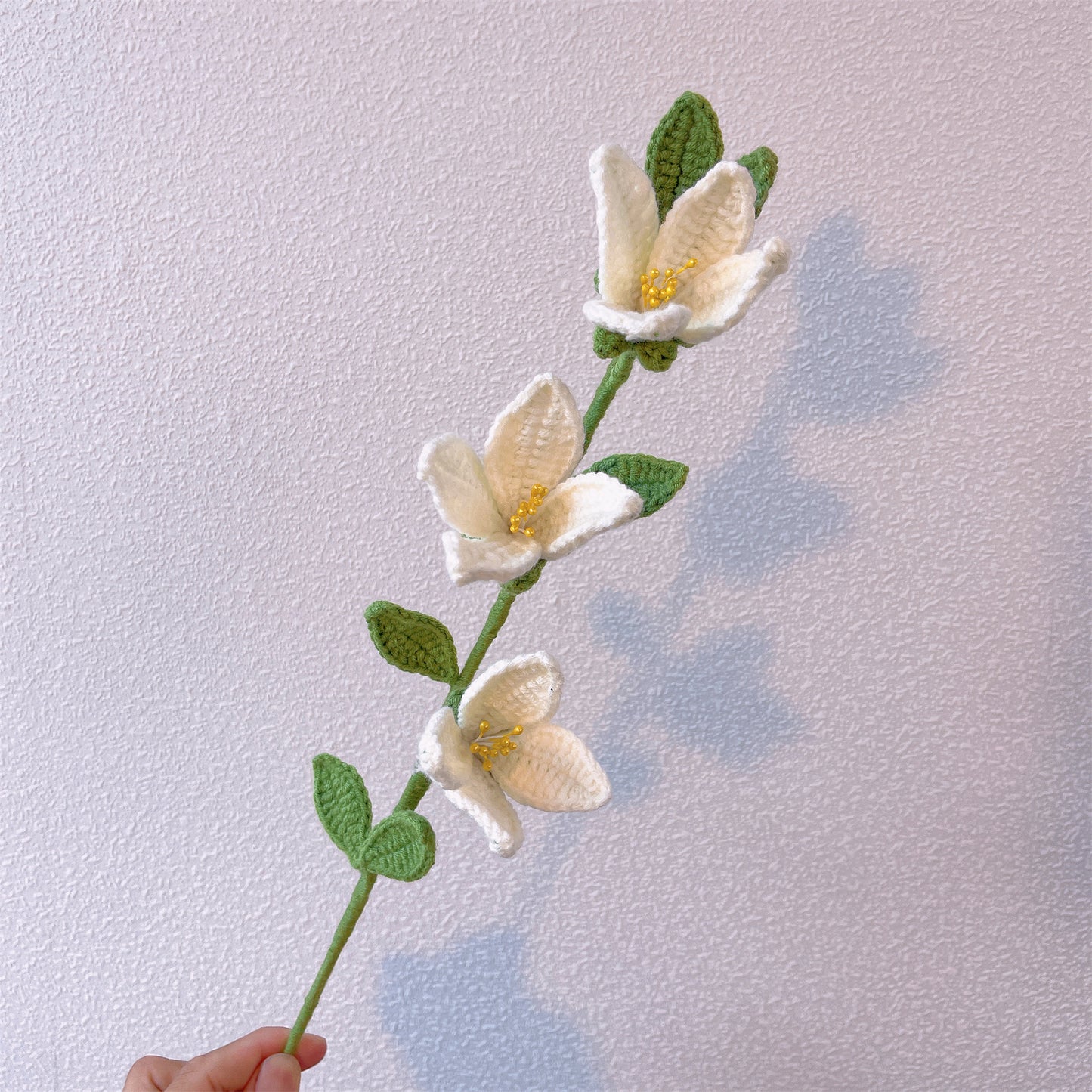 Forsythia Sunshine: Handcrafted Crochet Forsythia Flower Stake for a Bright Garden Decor