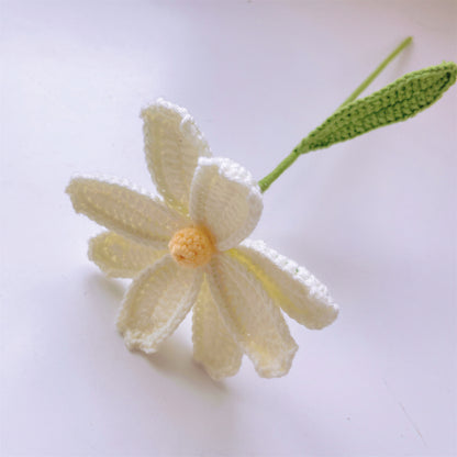 Handmade Crochet Future Cat Bouquet - White & Mint Green Cosmos, Gradient Mint Green Roses, White Closed Tulips, White Forget-Me-Nots, Money Plant - Allergy-Friendly Gift for Birthdays, Weddings, Anniversaries, Home Decor