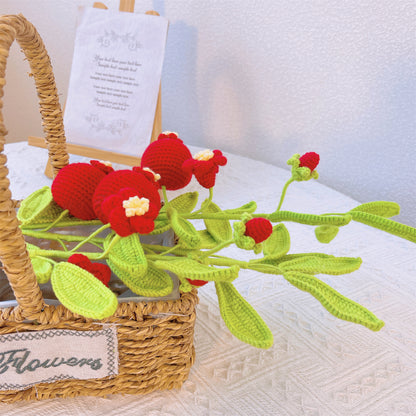 Juicy Delight: Estaca de Romãs de Crochê Artesanal para uma Decoração de Jardim Vibrante