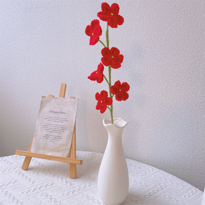 Gehäkelte Vergissmeinnicht-Strickblumen – Blumenstrauß, Blumen für Vase, Tischdekoration, Herzstück, Hochzeitsdekoration, einzigartiges Dekor