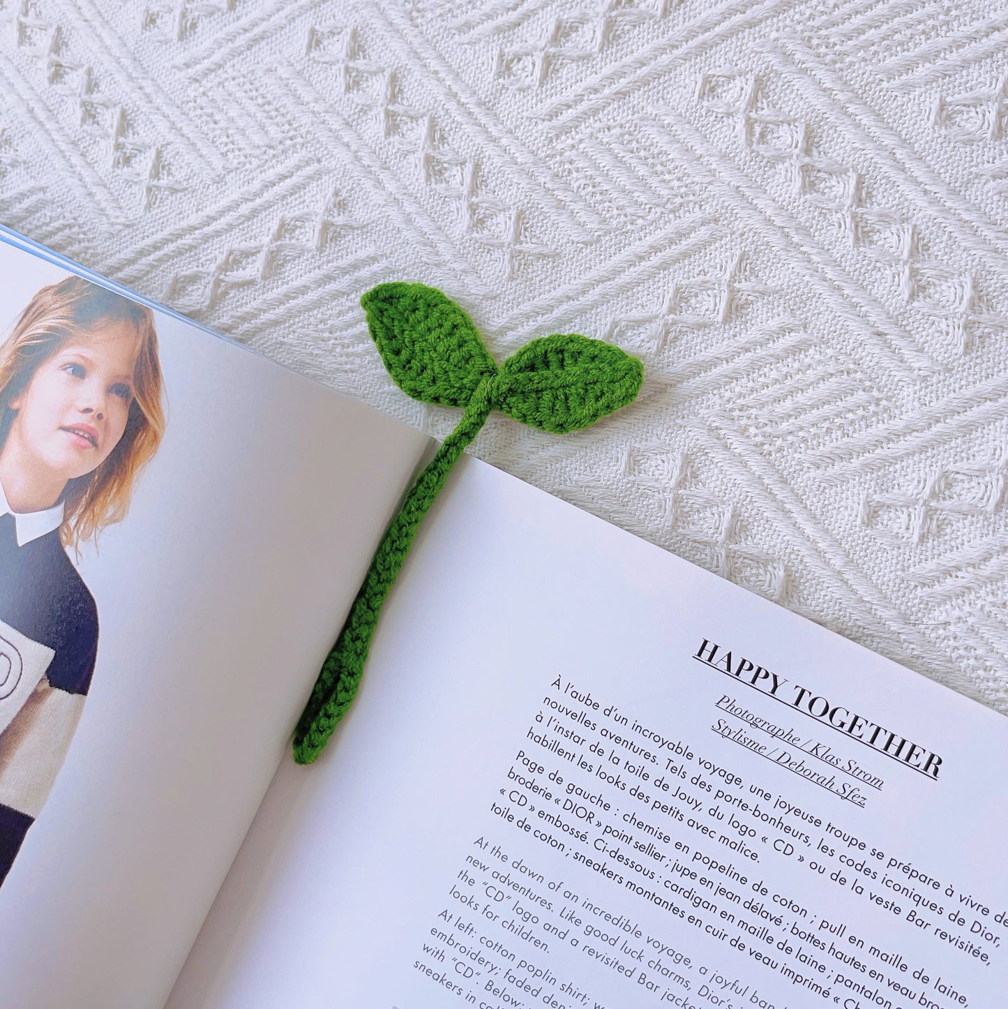 Crochet Sprout Leaf Accessory - Easter Bunny Ear Valentine's Heart Gift