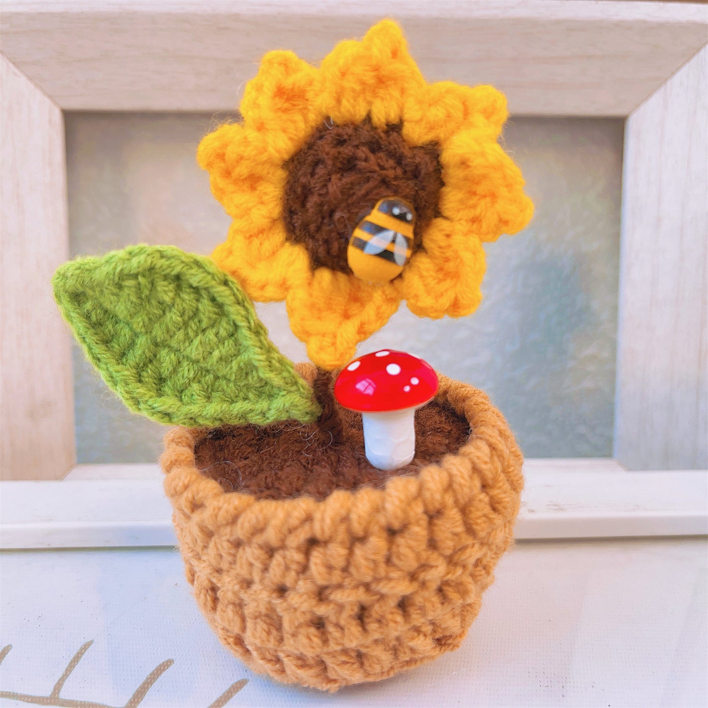 Conjunto de Jarrinho de Crochê Blossom Delight e Pacote de Abacaxi Orgulhoso (Texto Customizado/Personalizado Disponível)