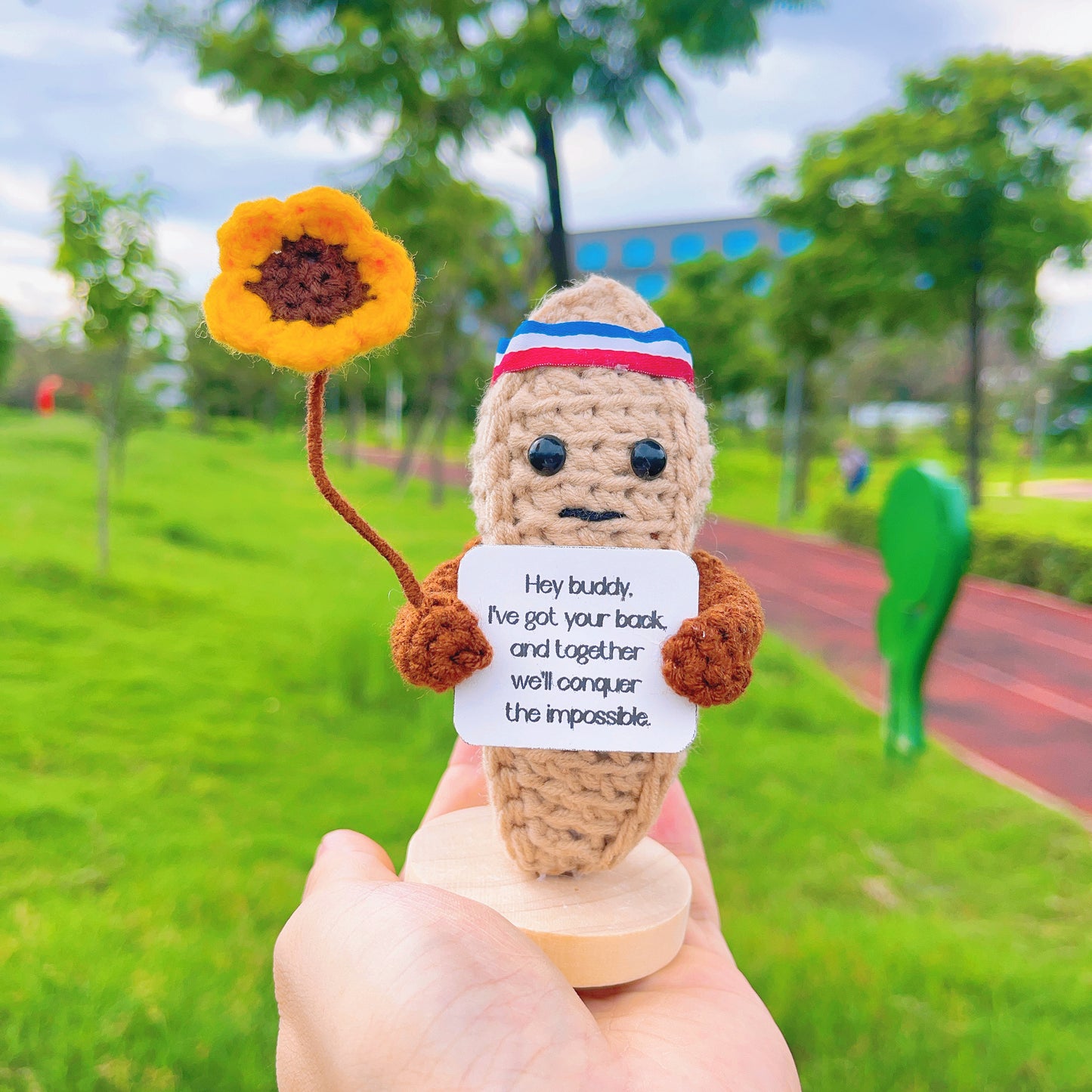Set di amichezza a crochet per sostegno positivo a tema Pickle e Peanut: Bromance, Passeggino per Bambini, Ti Ho Presto, Cowoker, Allergie