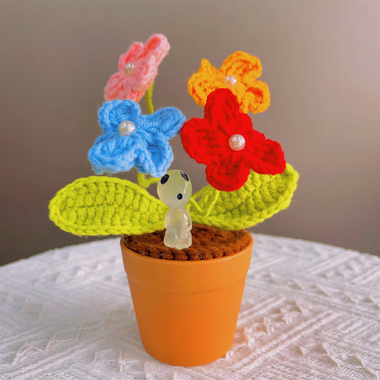 Piante di Non-Dimenticanuole Fatte a Mano a Merlato - Finto Fiore Realistico - Decorazione Unica per la Casa - Amanti delle Piante - Fatto a Mano - Regalo di Matrimonio Unico