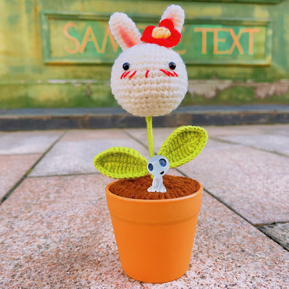 Vasetto Fatto a Mano con Coniglio Piccolo - Piantino di Animale Carino per Pasqua - Adorabile Arredamento per la Casa - Regalo Perfetto per Bambini e Amanti degli Animali - Artigianale