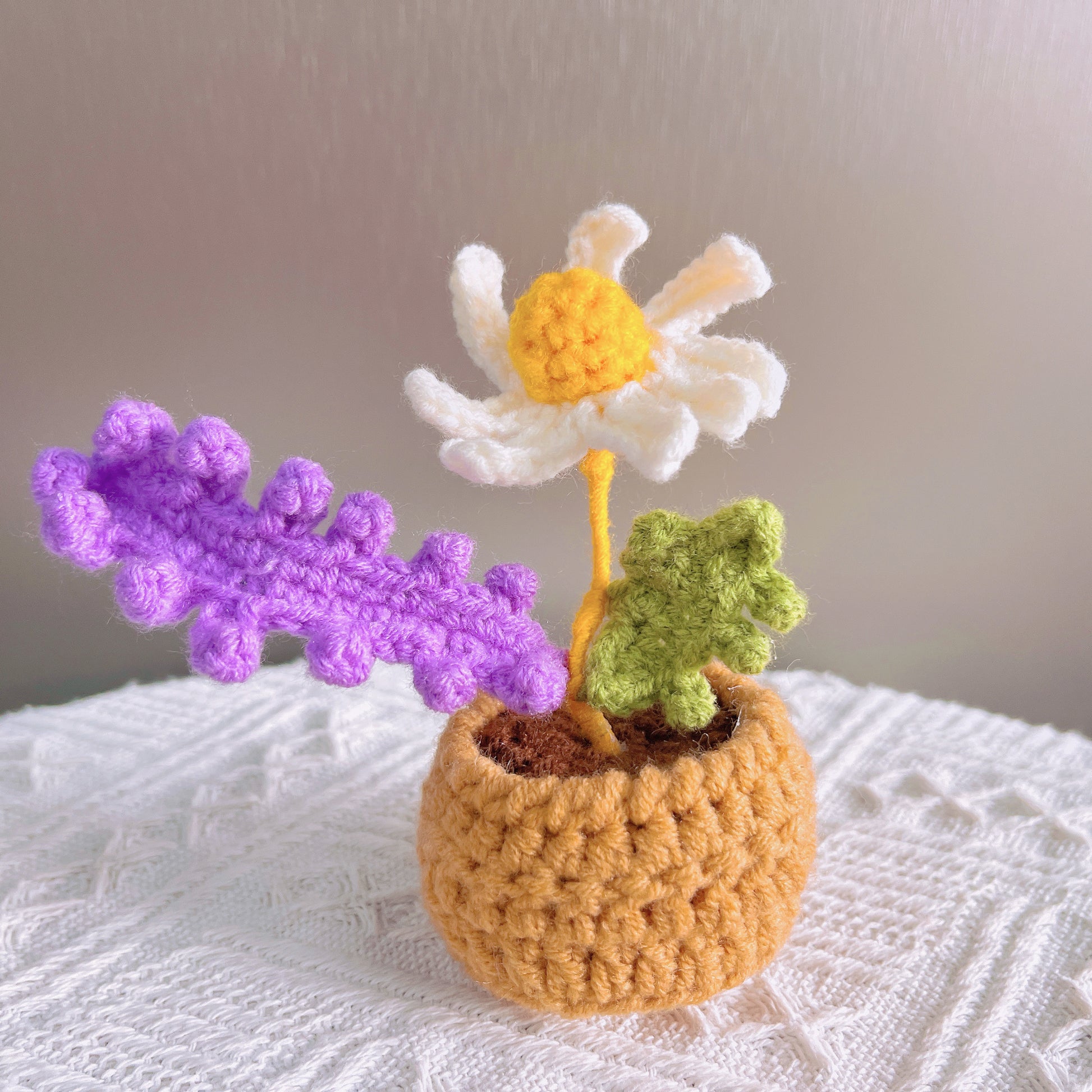 Handcrafted Crochet Supportive Pickle and Blossomed Pot Bundle Set (Custom  / Personalized Text Available)