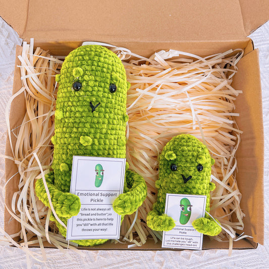 Handmade Custom Text Crochet Pickle Bundle Gift Set for Couples and Fr –  The Bloom Crafter
