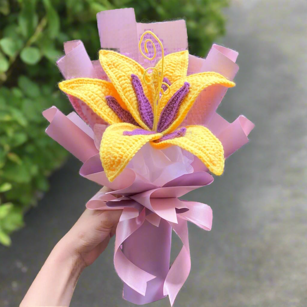 Crochet Sunshine Blossom Stake