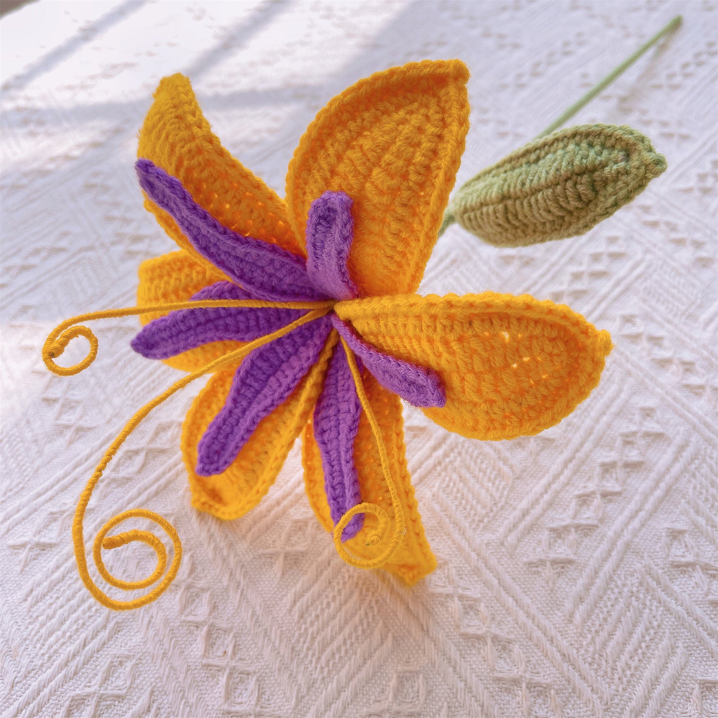 Crochet Sunshine Blossom Stake