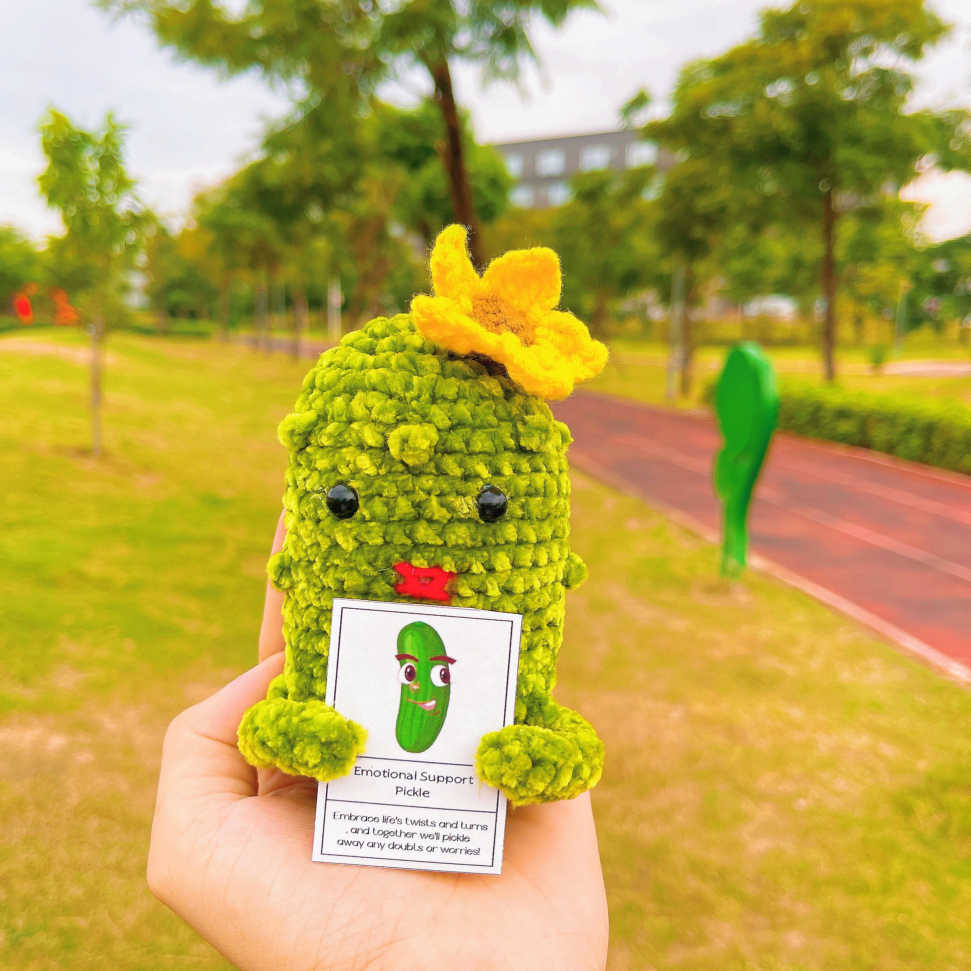 Custom Text Emotional Support Pickle Pocket Dill Defender with Tough Challenges
