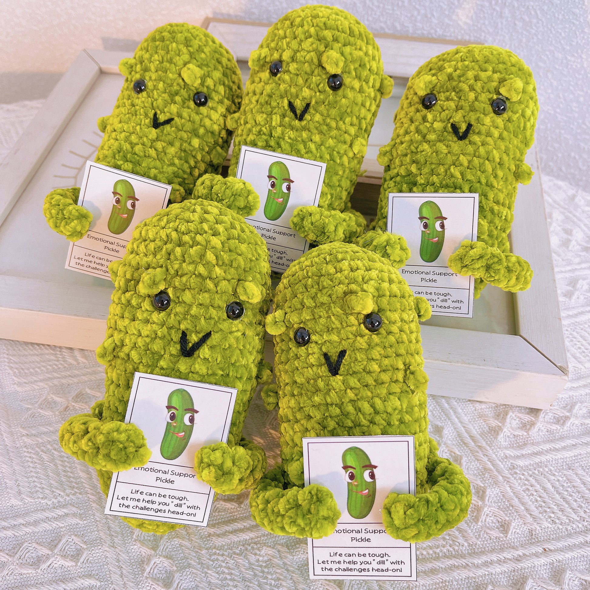 Emotional Support Positive Pickles Custom Text Personalization Handmade Gift