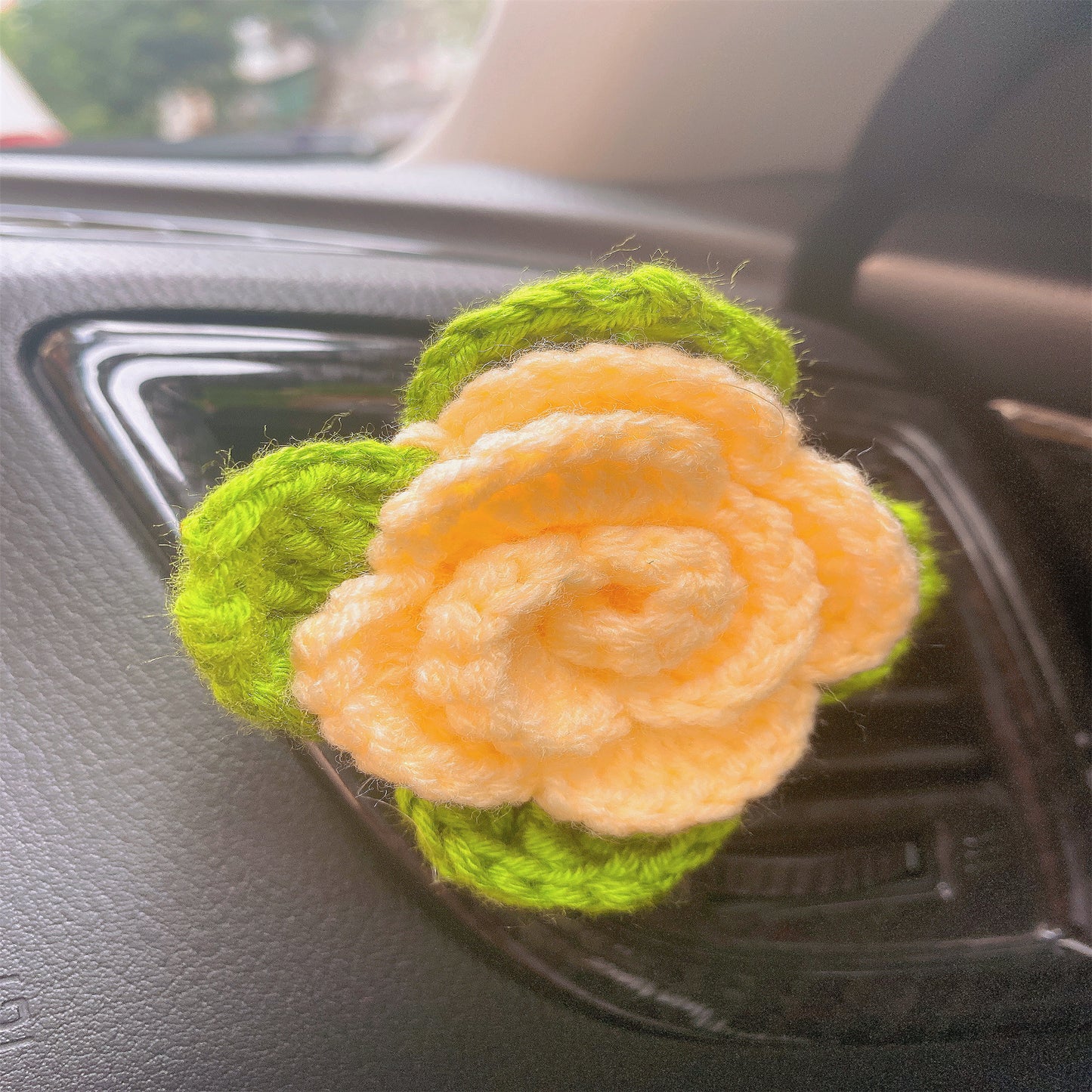 Desodorantes de aire para el coche de flores ganchilladas a mano: Navidad, Cumpleaños, Cualquier Ocasión
