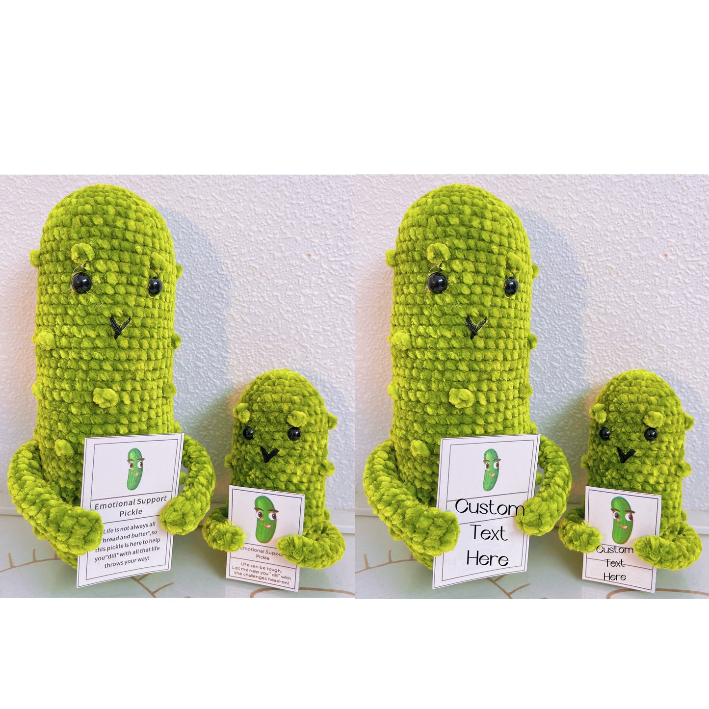 Custom Text Emotional Support Pickles for Bundle Set Get Well Handmade Positive Gift for Pickle Lover Stay Happy Motivated New Year Resolution Gift Exchange Family Giving