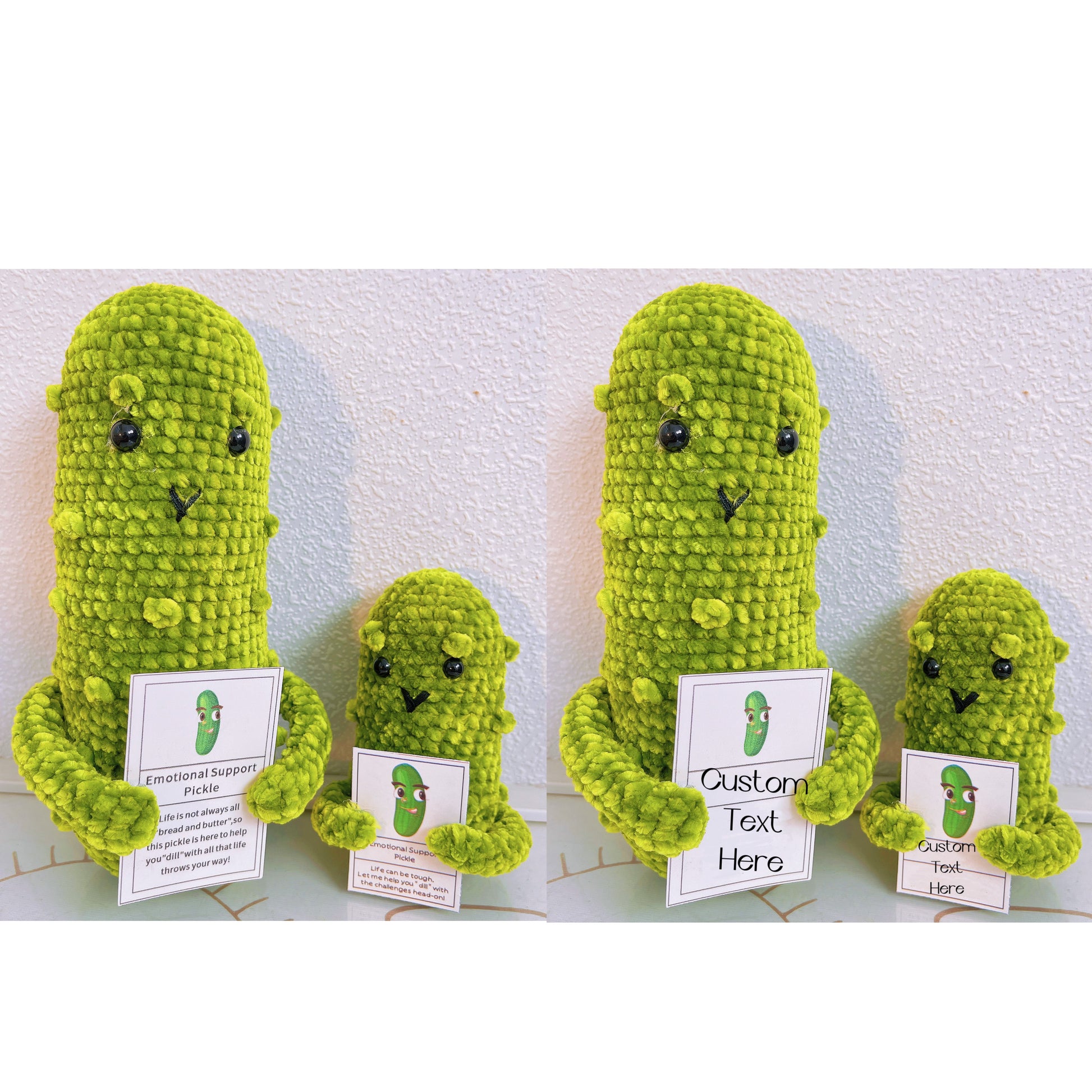 Handmade Emotional Support Pickled Cucumber Gift,Crochet Emotional Supports