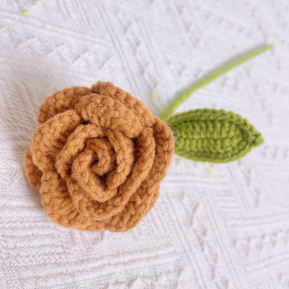 Rose invertite a maglia fatte a mano - Realizzate con filato, Arredamento per la casa, Idea regalo, Romantiche e affascinanti, Fiori simbolici, Fiori artificiali, Per San Valentino