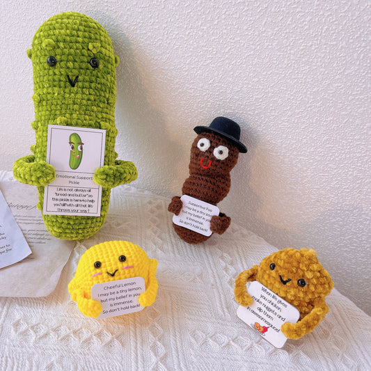 Personalisiertes Zitat Plüschtiere zur emotionalen Unterstützung - Pickles zur emotionalen Unterstützung Positiver Zen-Stein Neujahrsvorsatz Over the Hill Stay Happy Motiviertes Kartoffelgeschenk