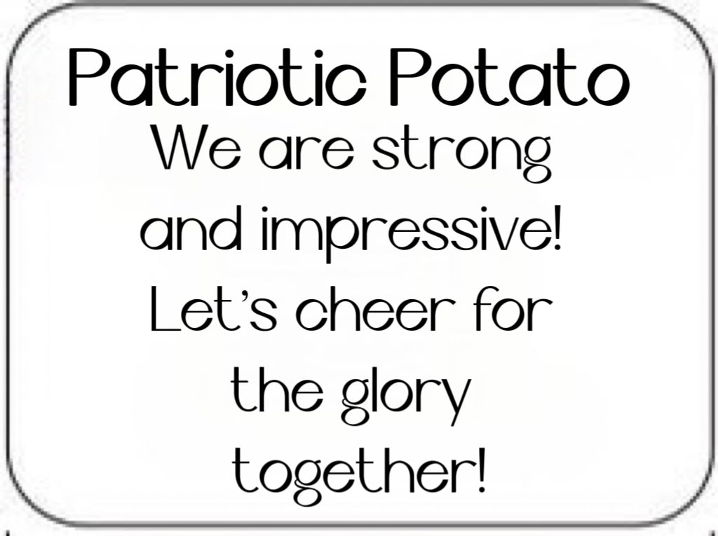 Plushie a maglia di patata patriottica con bandiera nazionale - Decorazione unica e accattivante per i sostenitori positivi della patria, orgoglio olimpico, veterani, soldati commemorati, Giorno dell'Indipendenza USA, UK, Australia.