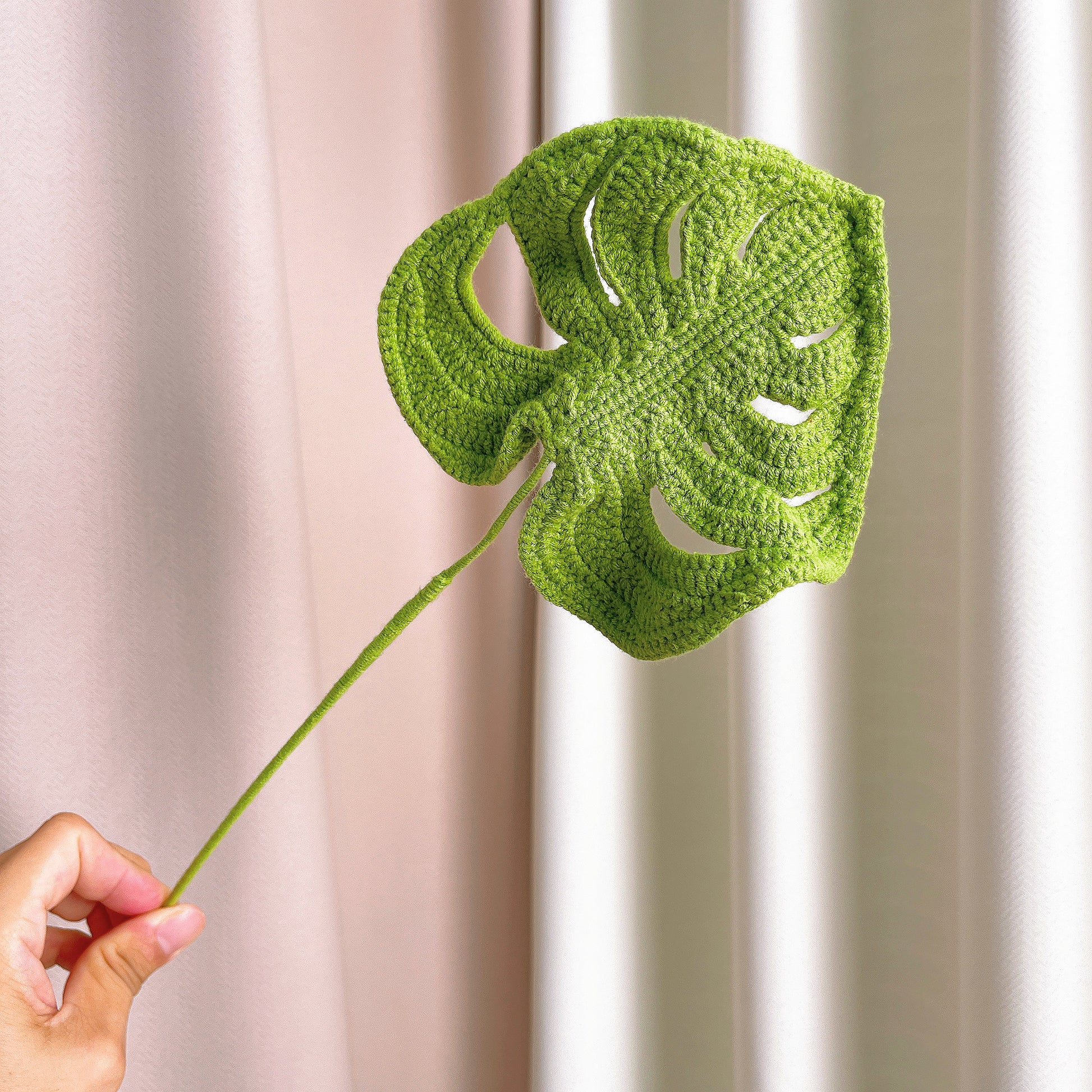 crochet monstera plant Handcrafted Crochet Monstera deliciosa Crested Bamboo