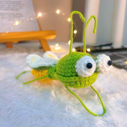 Mazzo a Crochet con Fiore di Loto, Libellule e Rosa Bianca Gigante - Regalo di Principessa Rana per Decorazione di Casa, Matrimoni, Raggio Verde