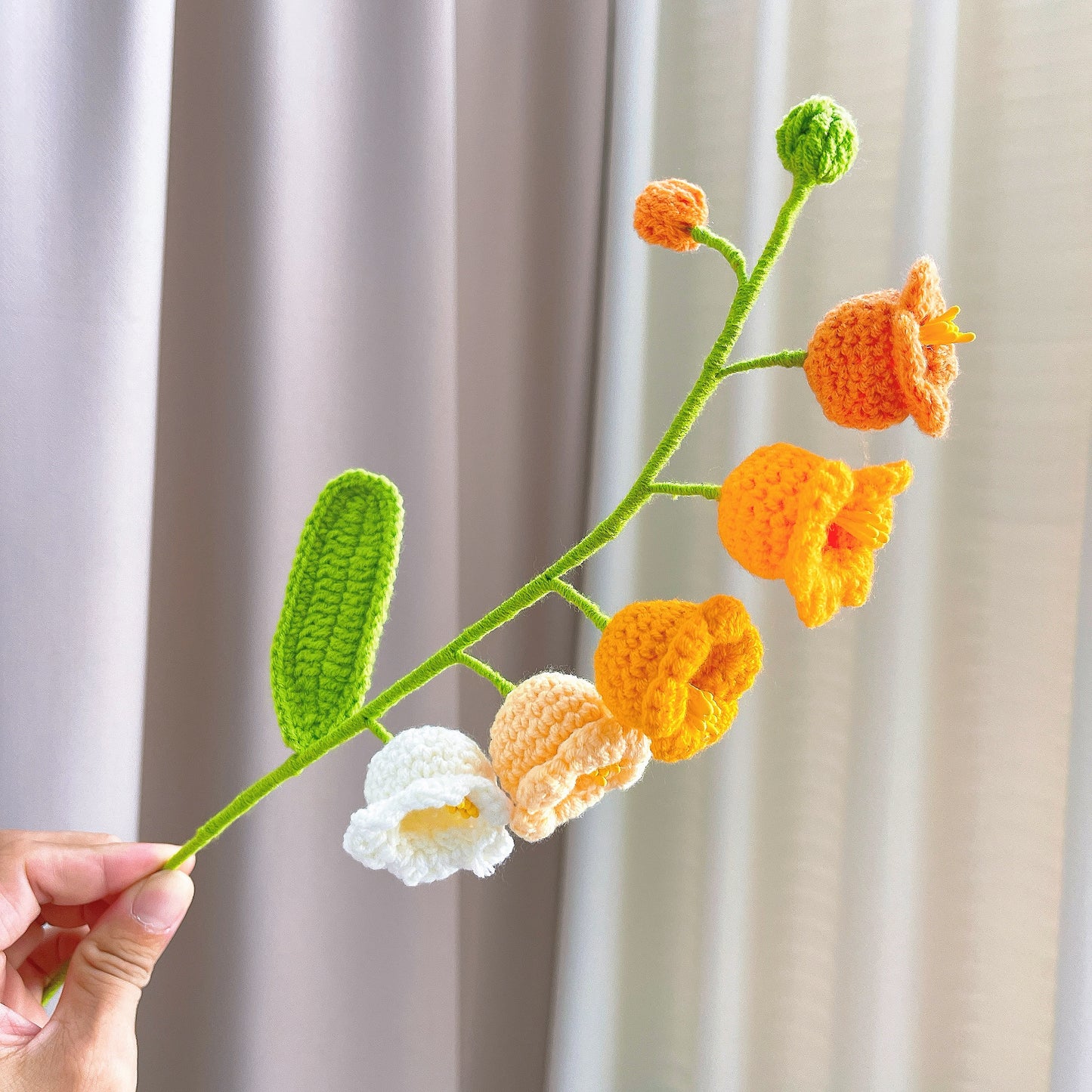 Handcrafted Crochet Poké Themed Flower Bouquet - Red Rose, Orange Tulip, White-Yellow Rose, Sunflower, White-Orange Gradient Lily of the Valley with Faux Money Leaves - Perfect Allergy-Free Gift for Anime Birthdays, Anniversaries, and Special Occasions