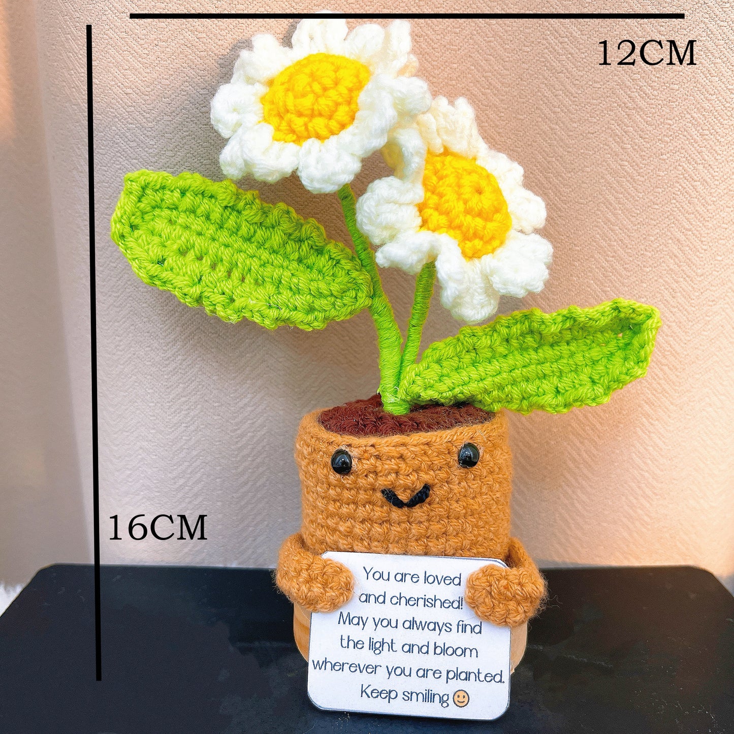 四月誕生花「雛菊花束」——手工精選鉤織三色雛菊-慶祝特殊場合的生日花