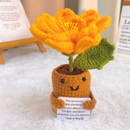 10月誕生花 萬壽菊花束 - 手鉤單枝生日花禮（附節慶包裝）