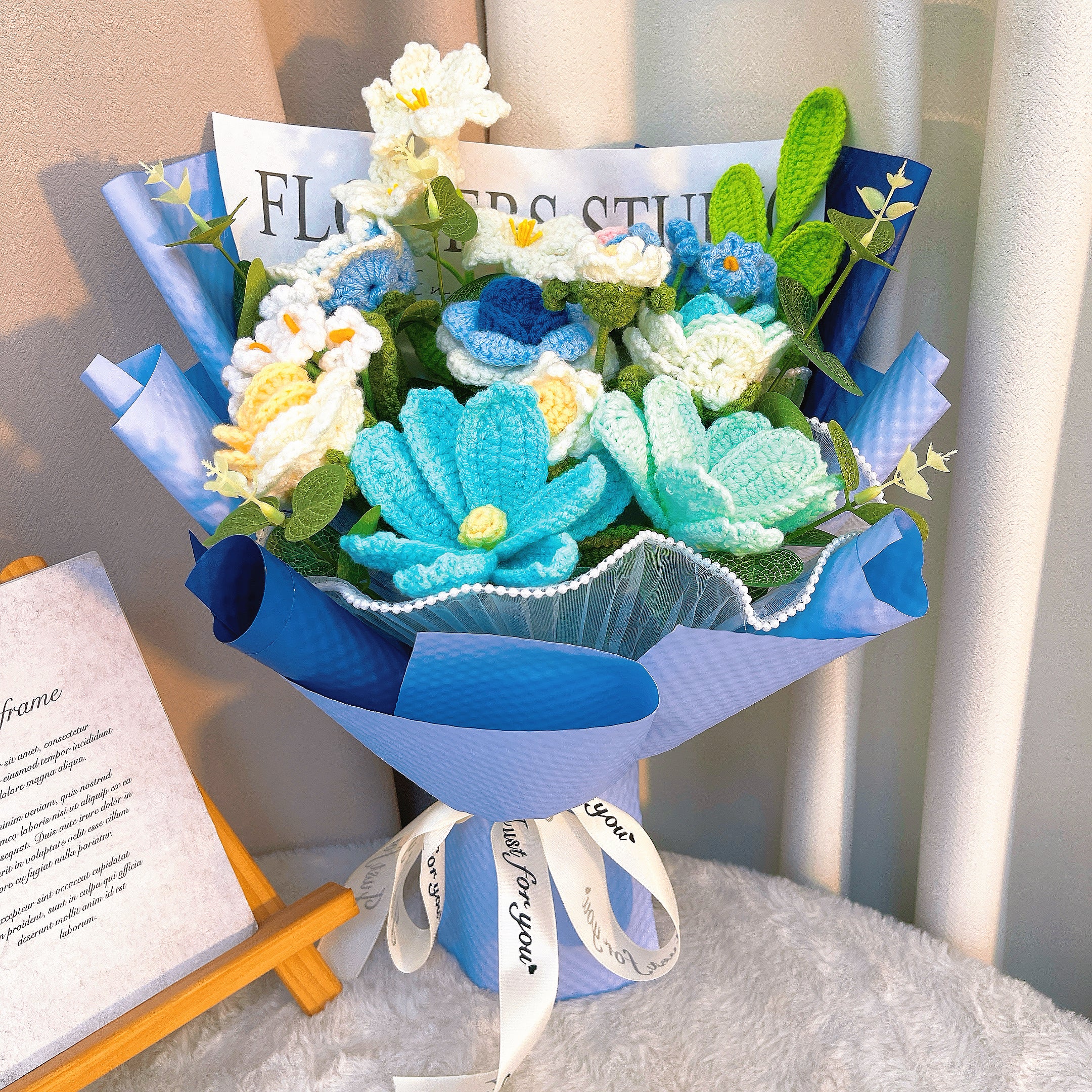 Handmade Crocheted Blend of Flowers Bouquet - Vibrant and Unique