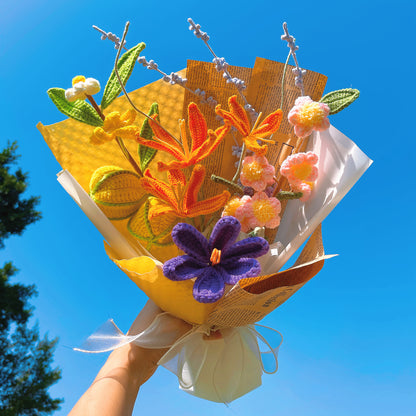 Handmade Crochet Flower Fruitty Themed Bouquet - Anniversary, Birthday, Mother's Day, Valentine's Day, Get Well Soon, Wedding, Home Decor