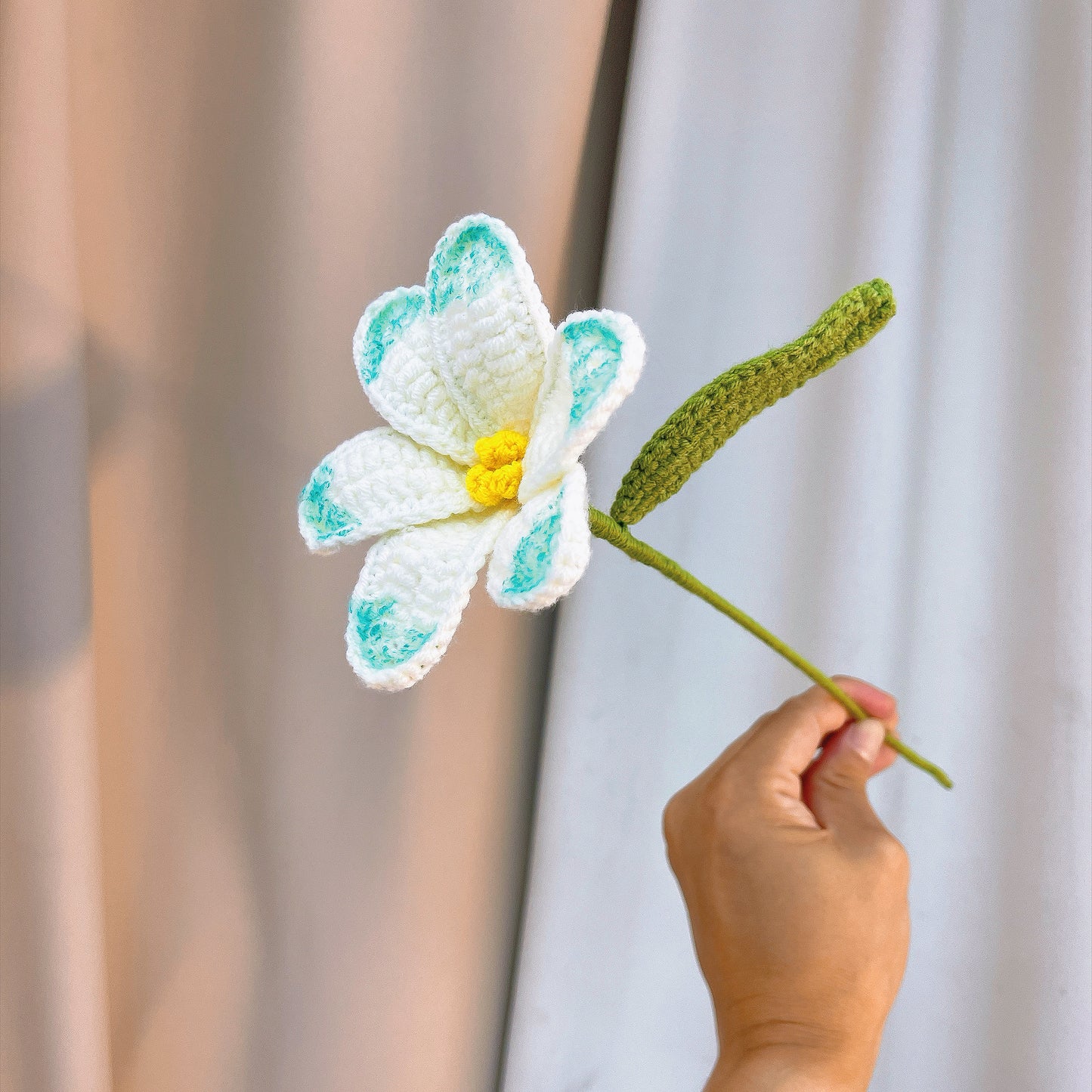 Handmade Crochet Flower Bouquet in Silver Bucket – Perfect for Weddings, Anniversaries, Mother's Day, Valentine's Day, Housewarming, Office Decor, and Gift Giving