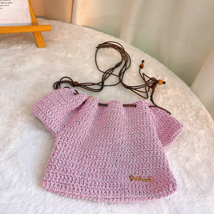 Handmade Crochet Drawstring Bag – Custom Floral Embroidery Available – Gift Bag for Birthday, Valentine's Day, Mother's Day, Christmas - The Bloom Crafter