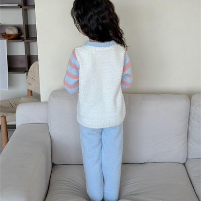 Softest Homemade Knit Pajama Set - Custom-Dyed Fade & Pill Resistant Yarn - Stretchable Comfort Fit - Cozy Warm Sleepwear for Women & Girls