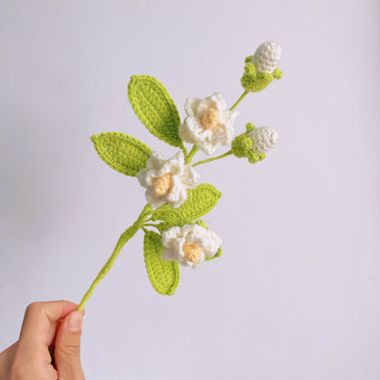 Flor de jazminho crochê feita à mão - Linda, vibrante e uma verdadeira obra de arte