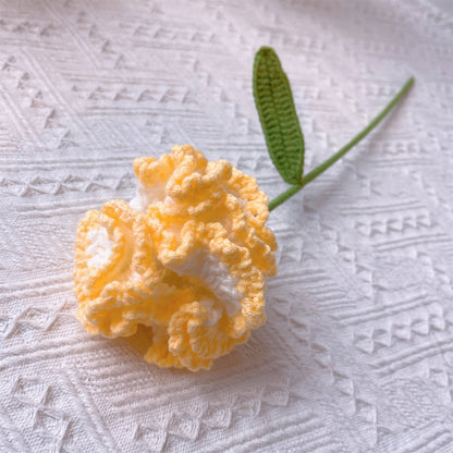 Handmade Crochet Flower Cherished Moments Bouquet - Sunflower, Forget-Me-Not, Tulip, Daisy, Carnation, Money Leaf - Allergy-Friendly, Perfect for Weddings, Birthdays, Anniversaries, Home Decor