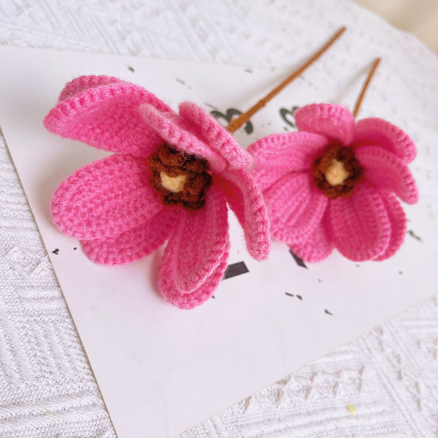 Handmade Crocheted Rosy Magnolia
