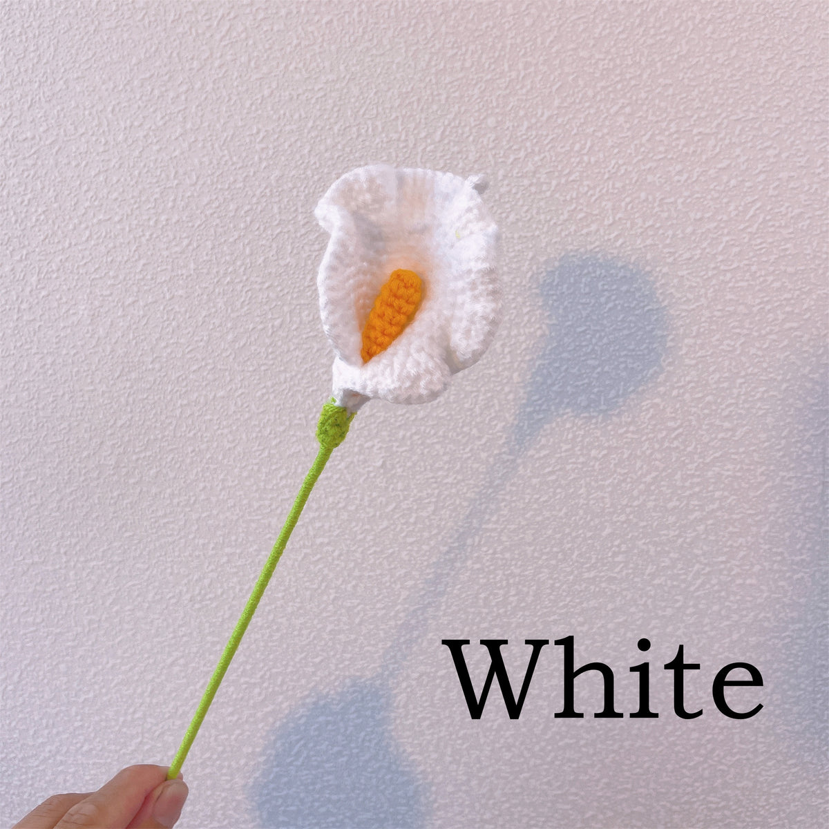 [Wholesale-No MOQ]Calla Lily Grace: Handcrafted Crochet Calla Lily Stake for a Graceful Garden Decor - The Bloom Crafter