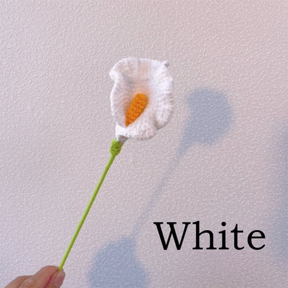 [Wholesale-No MOQ]Calla Lily Grace: Handcrafted Crochet Calla Lily Stake for a Graceful Garden Decor - The Bloom Crafter