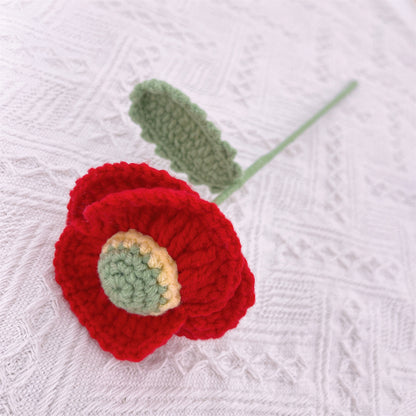 Poppy Passion: Gazzetta Artigianale a Maglia di Coquelicot per una Decorazione di Giardino Audace