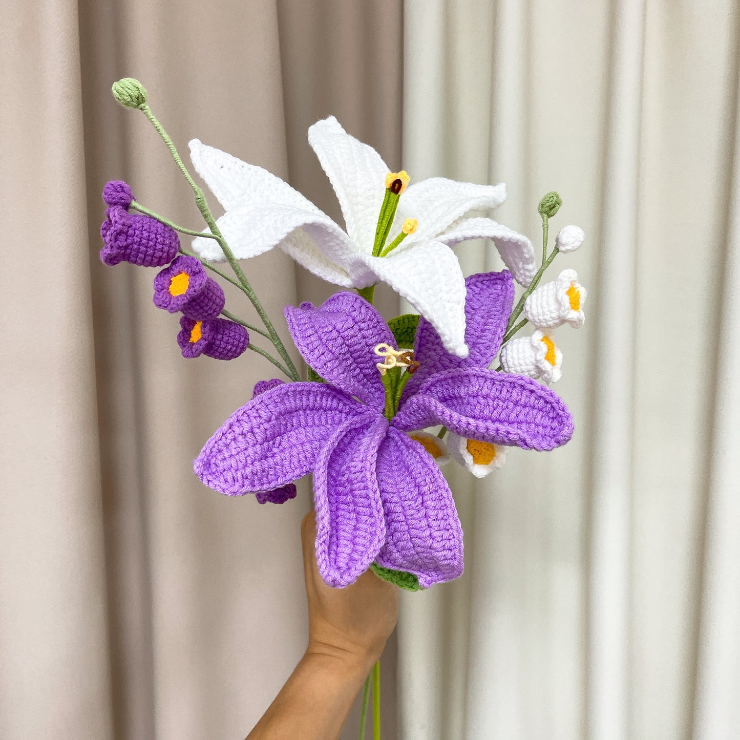 lilies purple bouquet