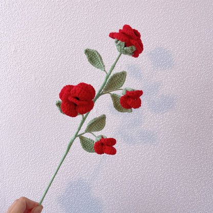 Ramo Hecho a Mano de Ganchillo Elegancia Cítrica - Limón, Rosa y Cebada - Hermosos Regalos para Cualquier Ocasión