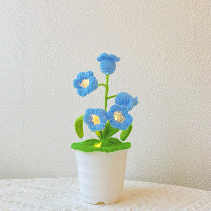 Crochet Lily Orchid Potted Plant Lampe LED - Fête des Mères Échange de cadeaux de Noël Secret Santa