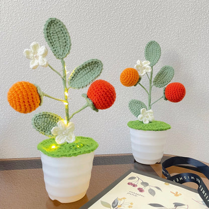 柿植物を手編み-リアルなフルーツレプリカ-ユニークなホームインテリア-植物愛好家の素敵な贈り物-手づくり