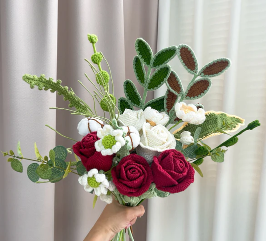5  wine glass roses bouquet