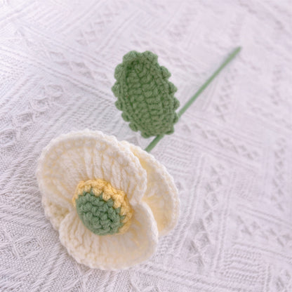 Poppy Passion: Gazzetta Artigianale a Maglia di Coquelicot per una Decorazione di Giardino Audace